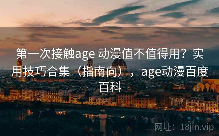 第一次接触age 动漫值不值得用？实用技巧合集（指南向），age动漫百度百科