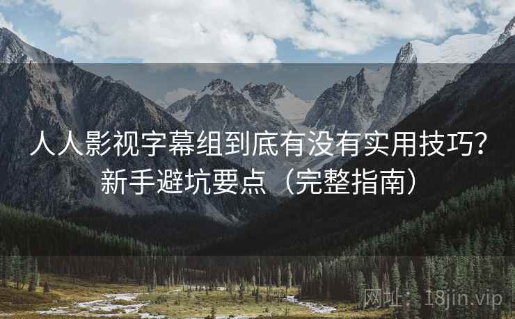 人人影视字幕组到底有没有实用技巧？新手避坑要点（完整指南）