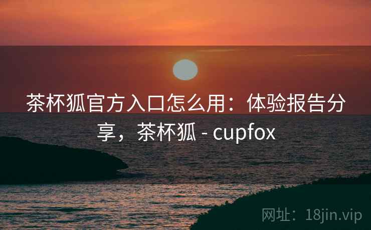 茶杯狐官方入口怎么用：体验报告分享，茶杯狐 - cupfox
