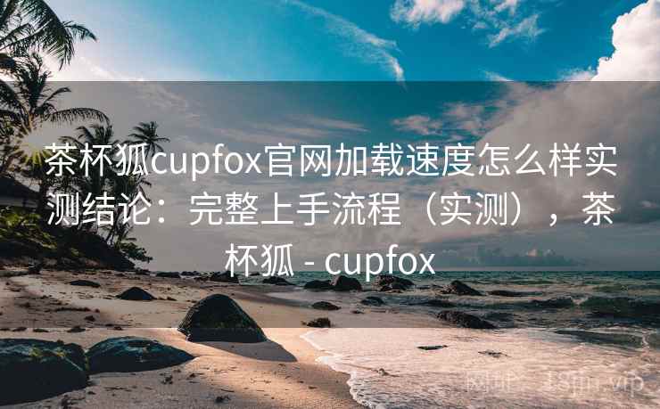 茶杯狐cupfox官网加载速度怎么样实测结论：完整上手流程（实测），茶杯狐 - cupfox